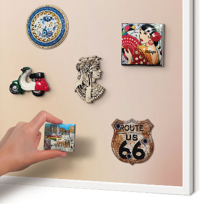 Decorative magnet board with a white frame Soft beige