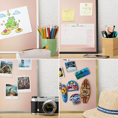 Decorative magnet board with a white frame Soft beige