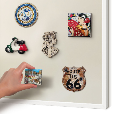 Magnetic board for travel magnets in a white frame Fog tone