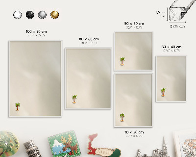 Magnetic board for travel magnets in a white frame Fog tone
