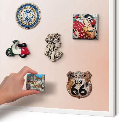 Decorative magnet board with a white frame Pastel Charm