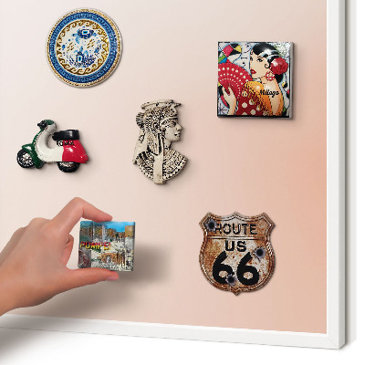 Decorative magnet board with a white frame Pastel Charm