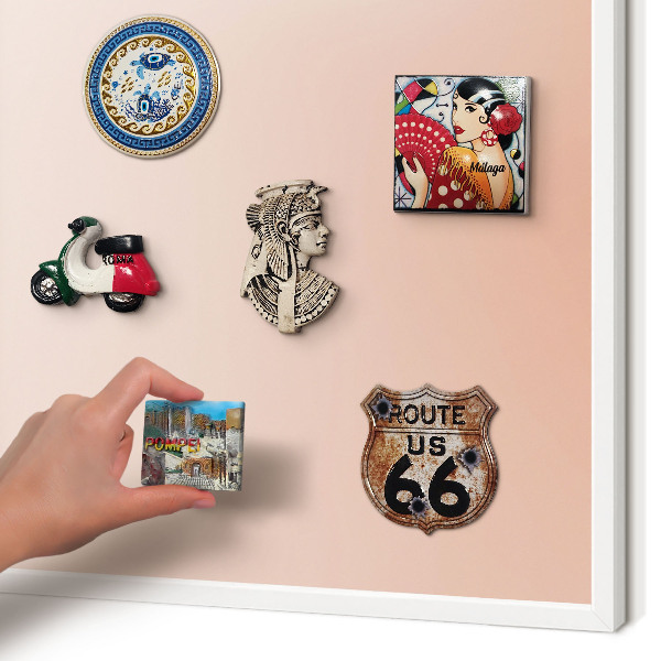 Decorative magnet board with a white frame Pastel Charm