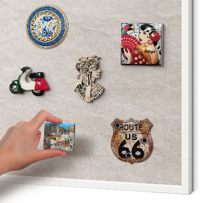 Decorative magnet board with a white frame Delicate elegance