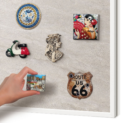 Decorative magnet board with a white frame Delicate elegance