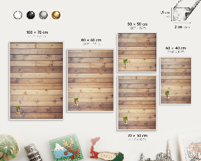 Magnetic board for travel magnets in a white frame Wooden boards