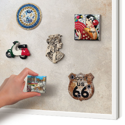 Decorative magnet board with a white frame Neutral background