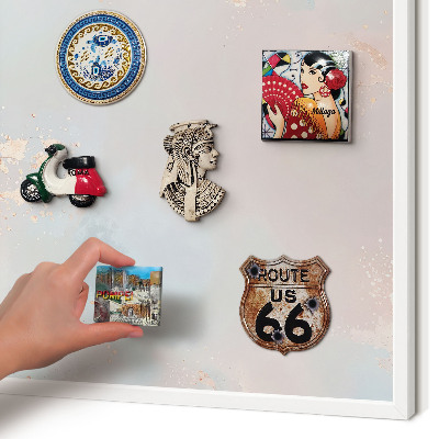 Decorative magnet board with a white frame Pastel harmony