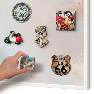 Decorative magnet board with a white frame Pastel harmony