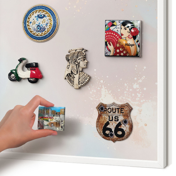 Decorative magnet board with a white frame Pastel harmony