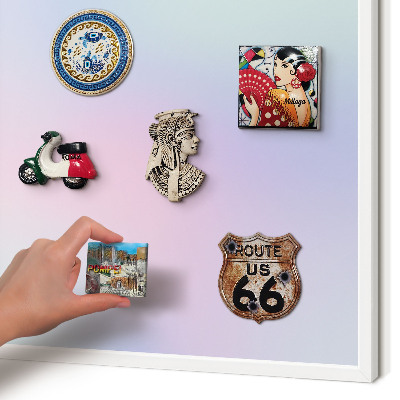 Decorative magnet board with a white frame Pastel gradient