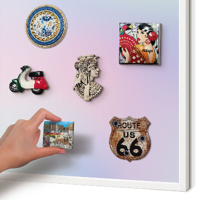 Decorative magnet board with a white frame Pastel gradient