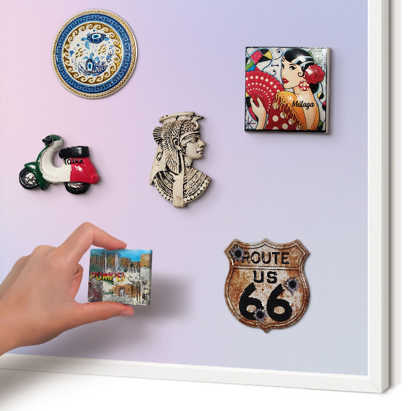 Decorative magnet board with a white frame Pastel gradient