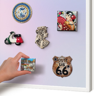 Decorative magnet board with a white frame Pastel gradient