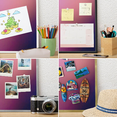 Magnetic board for travel magnets in a white frame Colors of harmony