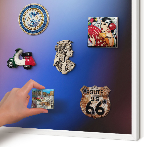 Decorative magnet board with a white frame Colors of Balance