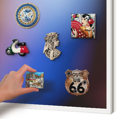 Decorative magnet board with a white frame Colors of Balance