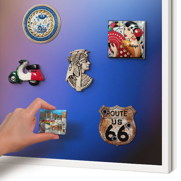Decorative magnet board with a white frame Colors of Balance
