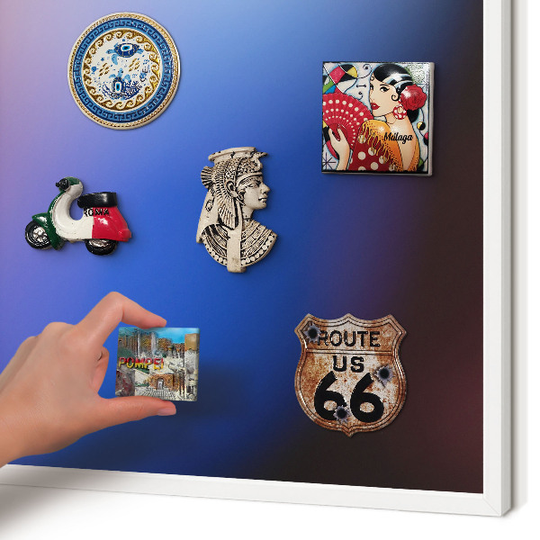 Decorative magnet board with a white frame Colors of Balance