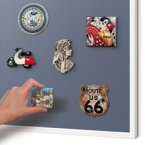 Decorative magnet board with a white frame Cool gray