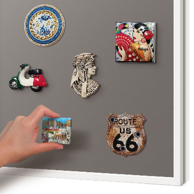 Magnetic board for travel magnets in a white frame Dark gray