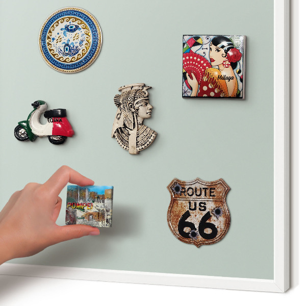 Decorative magnet board with a white frame Light mint