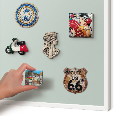 Decorative magnet board with a white frame Light mint