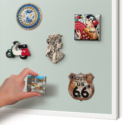 Decorative magnet board with a white frame Light mint