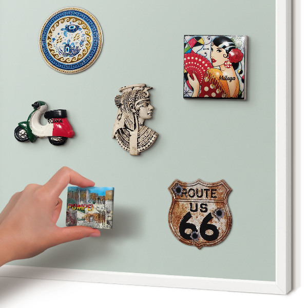 Decorative magnet board with a white frame Light mint