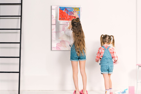 Dry erase board magnetic Stylish board for photos and notes