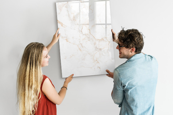 Dry erase board magnetic Stylish board for photos and notes