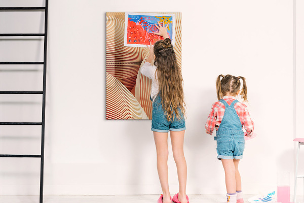 Dry erase board magnetic Modern board for notes and photos