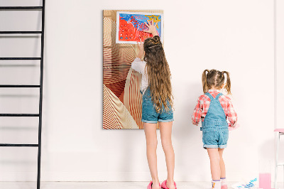 Dry erase board magnetic Modern board for notes and photos