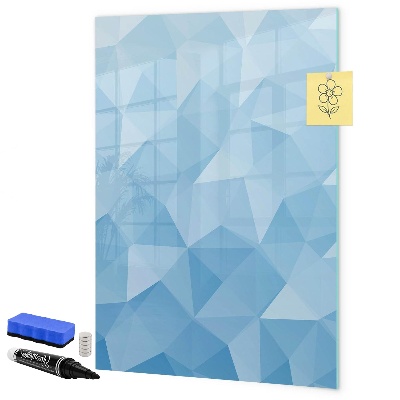 Dry erase board magnetic Modern photo board in blue