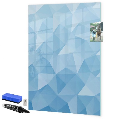 Dry erase board magnetic Modern photo board in blue