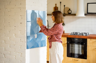 Dry erase board magnetic Modern photo board in blue