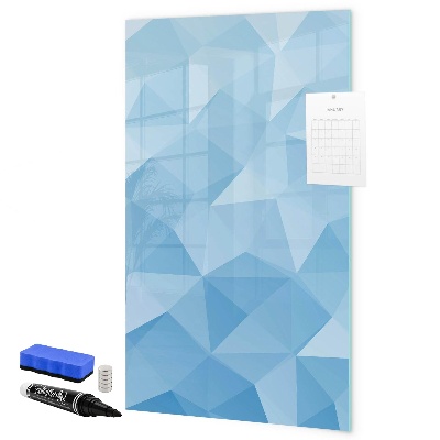 Dry erase board magnetic Modern photo board in blue