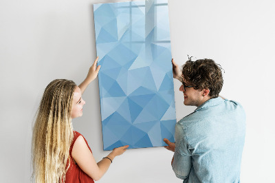 Dry erase board magnetic Modern photo board in blue