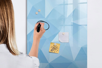 Dry erase board magnetic Modern photo board in blue