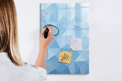 Dry erase board magnetic Modern photo board in blue
