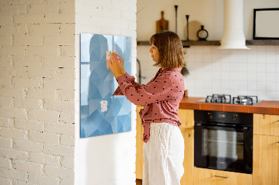 Dry erase board magnetic Modern photo board in blue
