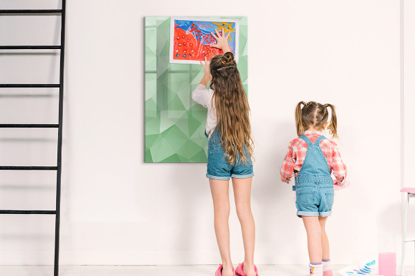 Dry erase board magnetic A colorful board for presenting photos