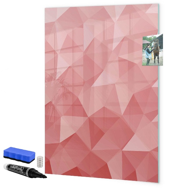 Magnetic dry erase board A colorful board for notes and photos