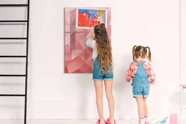 Magnetic dry erase board A colorful board for notes and photos