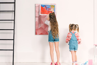Magnetic dry erase board A colorful board for notes and photos