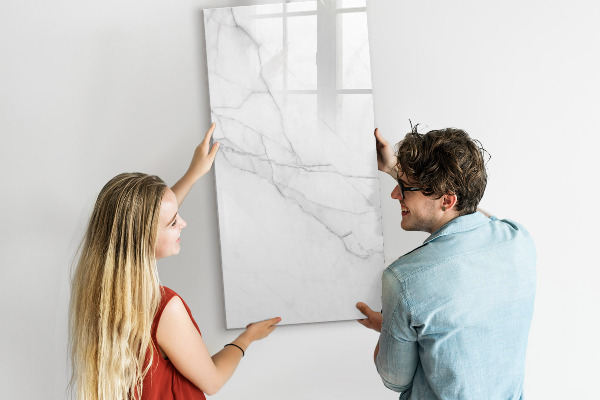 Dry erase board magnetic Stylish board for photos and notes