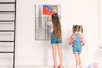Magnetic dry erase board A board for presenting photos and notes