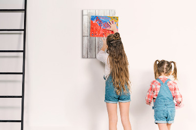 Magnetic dry erase board A board for presenting photos and notes