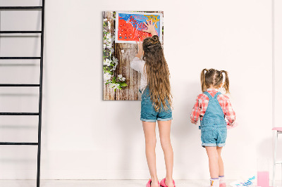 Dry erase board magnetic Creative board for photos and notes