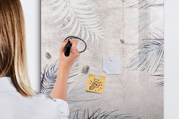 Dry erase board magnetic Stylish photo board with plants